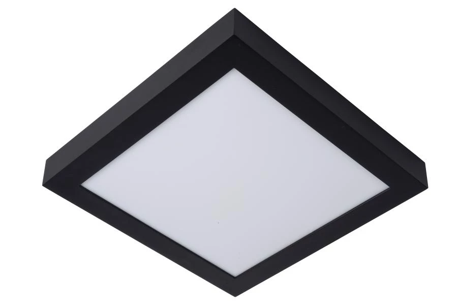 Lucide BRICE-LED - Flush ceiling light Bathroom - LED Dim. - 1x30W 3000K - IP44 - Black - off